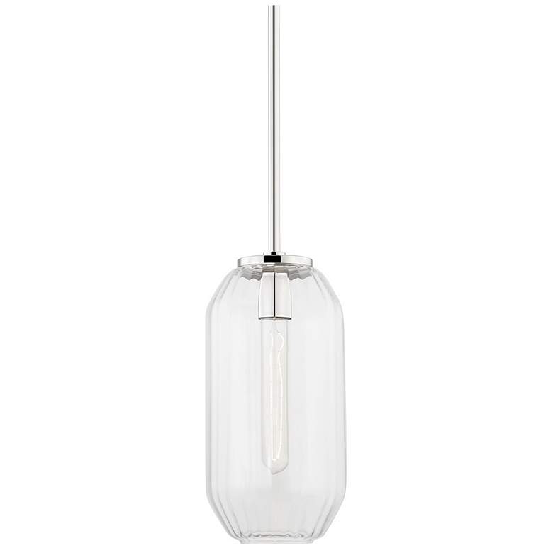Image 1 Hudson Valley Bennett 7 1/2"W Polished Nickel Mini Pendant