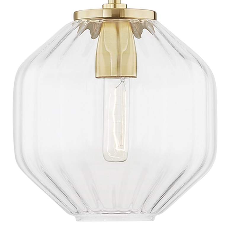 Image 3 Hudson Valley Bennett 9" Wide Aged Brass Mini Pendant Light more views