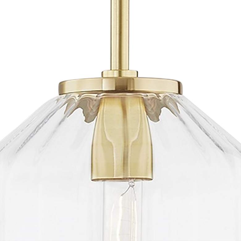 Image 4 Hudson Valley Bennett 9" Wide Aged Brass Mini Pendant Light more views