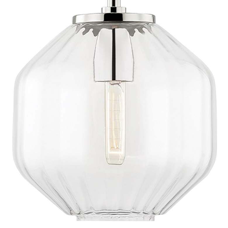 Image 2 Hudson Valley Bennett 9" Wide Polished Nickel Mini Pendant more views
