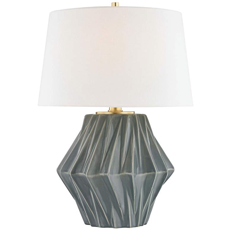Image 1 Hudson Valley Bertram Dark Gray Porcelain Table Lamp