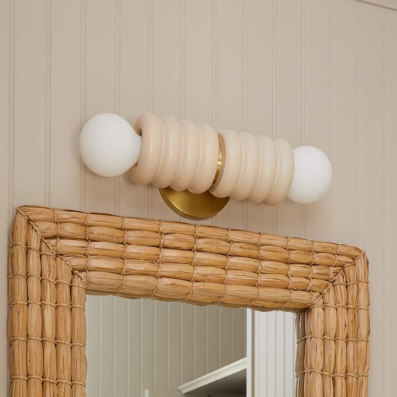 Image 1 Hudson Valley Bibi 14" High Brass and Ceramic Modern Wall Sconce