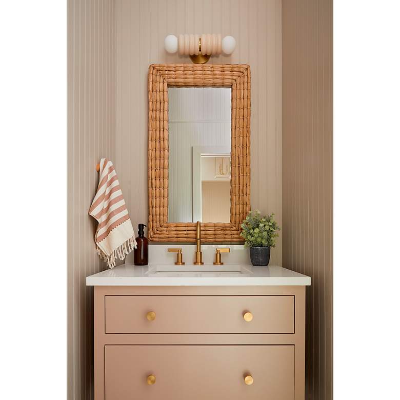 Image 3 Hudson Valley Bibi 14" High Brass and Ceramic Modern Wall Sconce more views