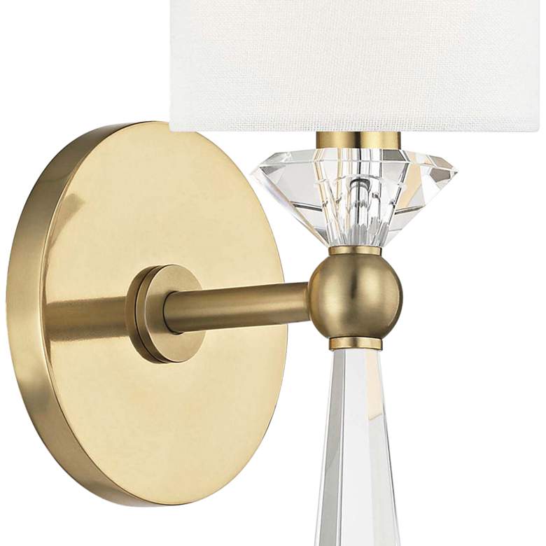 Image 2 Hudson Valley Birch 14 3/4" High Aged Brass Wall Sconce more views