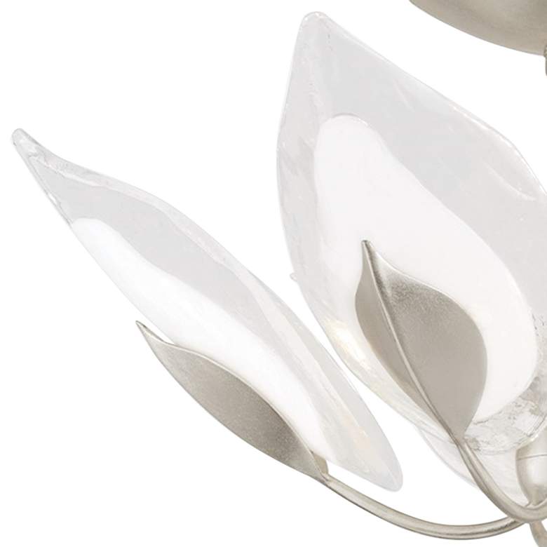 Image 3 Hudson Valley Blossom 24"W Silver Leaf 5-Light Ceiling Light more views