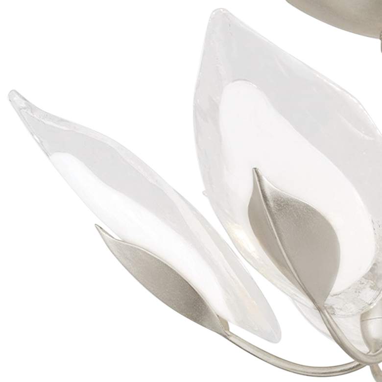 Image 3 Hudson Valley Blossom 24 inchW Silver Leaf 5-Light Ceiling Light more views