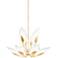 Hudson Valley Blossom 29" Wide Gold Leaf 10-Light Modern Chandelier