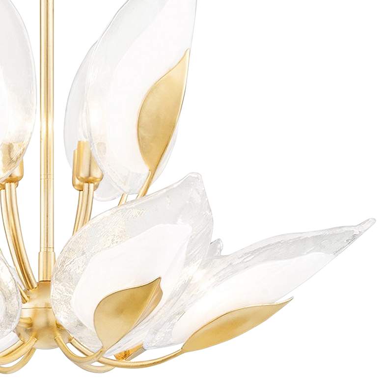 Image 3 Hudson Valley Blossom 29" Wide Gold Leaf 10-Light Modern Chandelier more views