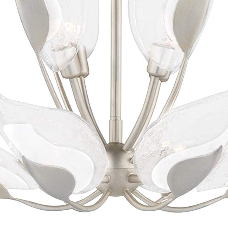 Image 4 Hudson Valley Blossom 29 inch Wide Silver Leaf Chandelier more views