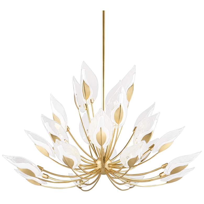 Image 2 Hudson Valley Blossom 55" Wide Gold Leaf Chandelier