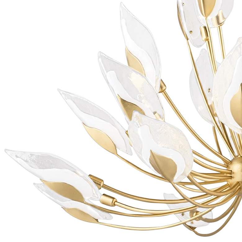 Image 3 Hudson Valley Blossom 55" Wide Gold Leaf Chandelier more views