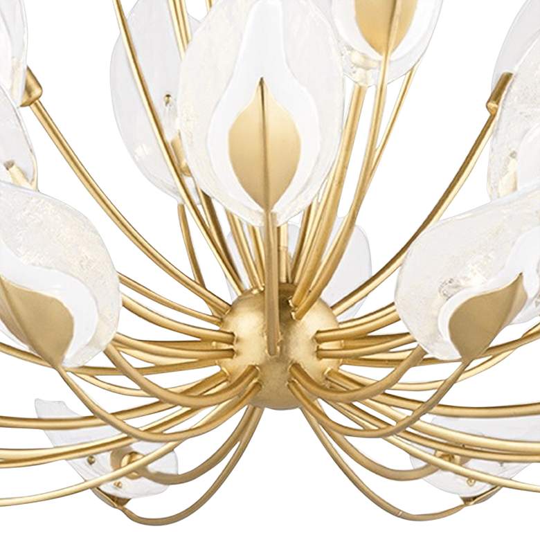 Image 4 Hudson Valley Blossom 55" Wide Gold Leaf Chandelier more views