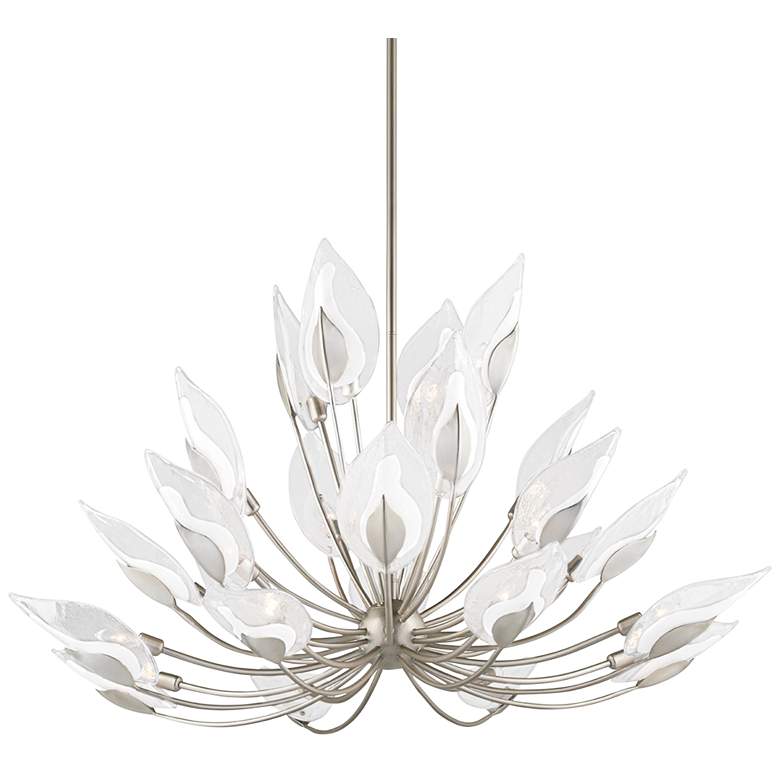 Image 2 Hudson Valley Blossom 55" Wide Silver Leaf Chandelier