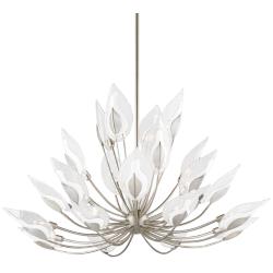 Hudson Valley Blossom 55" Wide Silver Leaf Chandelier