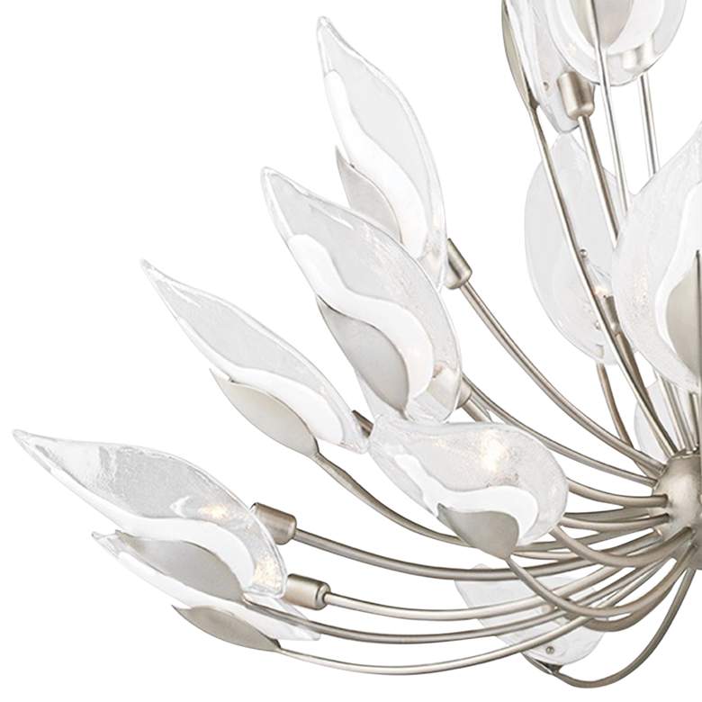 Image 3 Hudson Valley Blossom 55" Wide Silver Leaf Chandelier more views