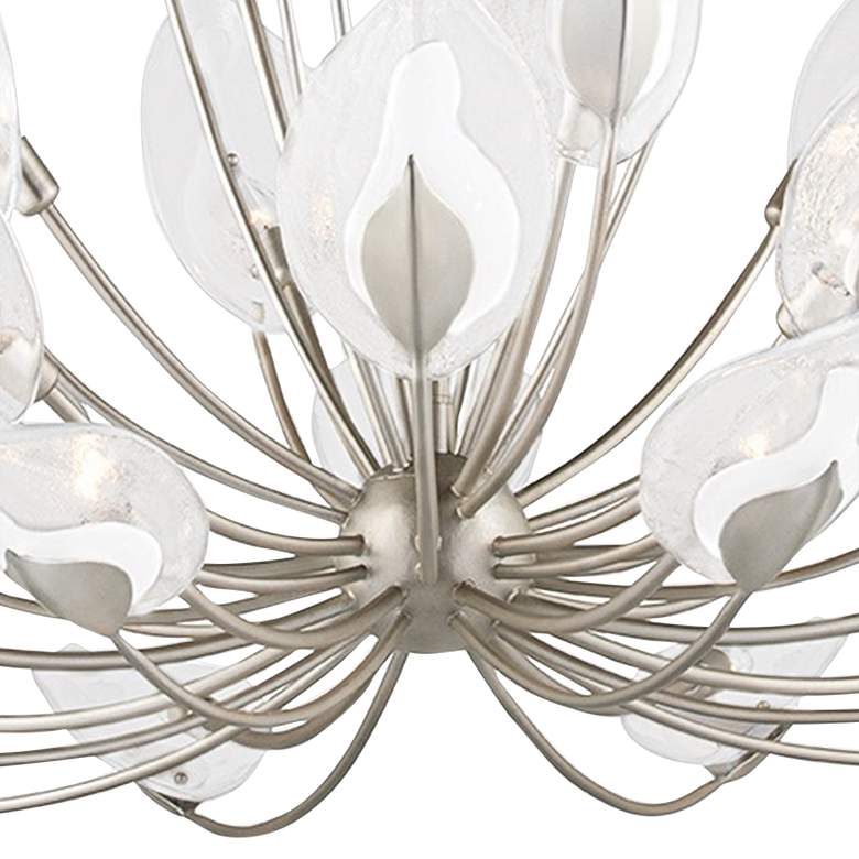 Image 4 Hudson Valley Blossom 55" Wide Silver Leaf Chandelier more views