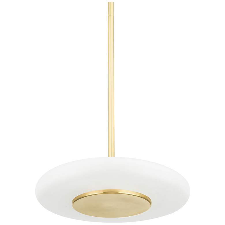 Image 1 Hudson Valley Blyford 15.5" Wide Aged Brass 1 Light LED Pendant