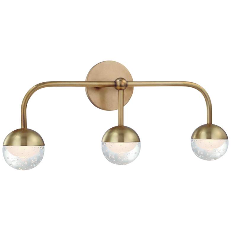 Image 1 Hudson Valley Boca 20 3/4 inch Wide Aged Brass 3-LED Bath Light