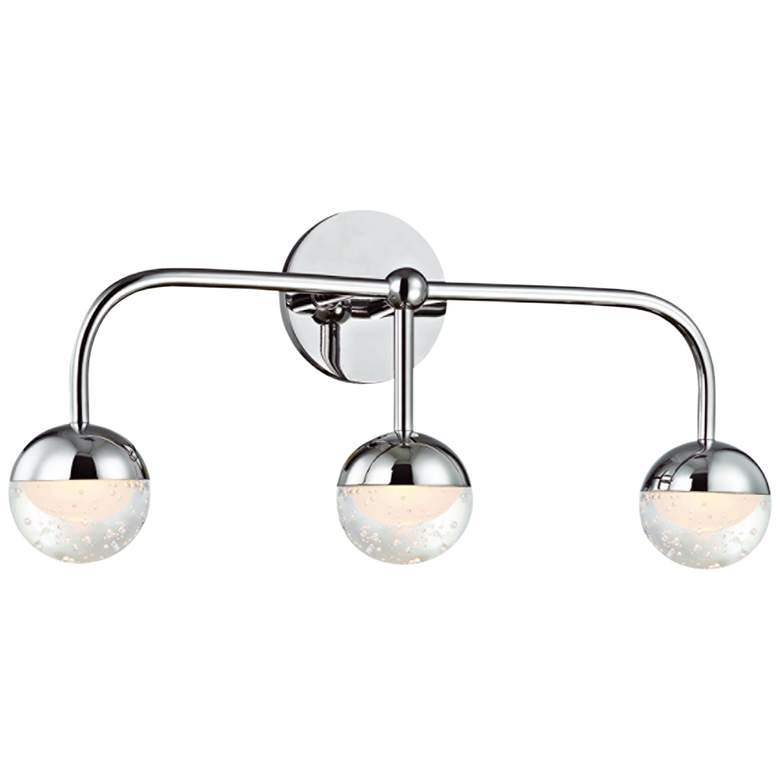 Image 1 Hudson Valley Boca 20 3/4"W Polished Chrome 3-LED Bath Light