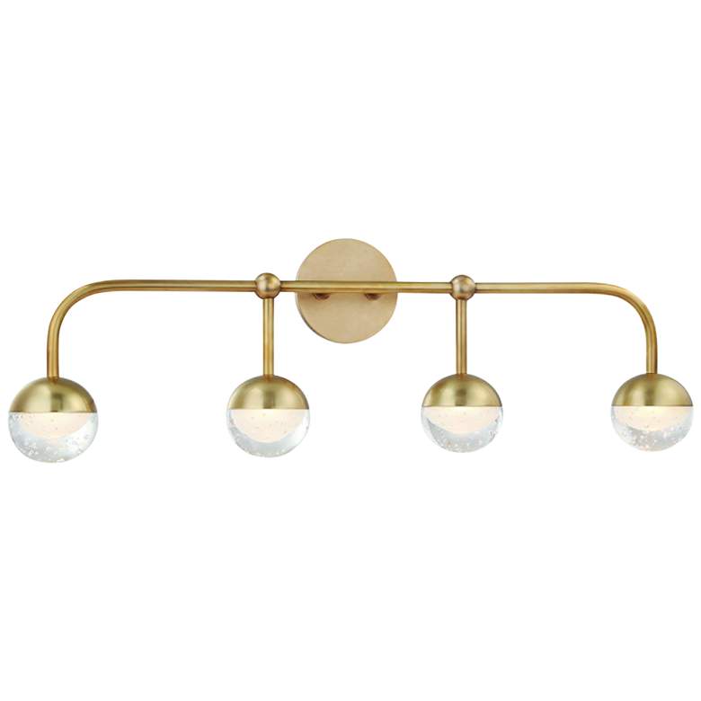 Image 1 Hudson Valley Boca 29 1/2 inch Wide Aged Brass 4-LED Bath Light