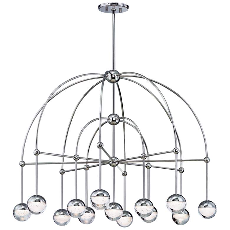 Image 1 Hudson Valley Boca 39"W Polished Nickel 13-LED Chandelier