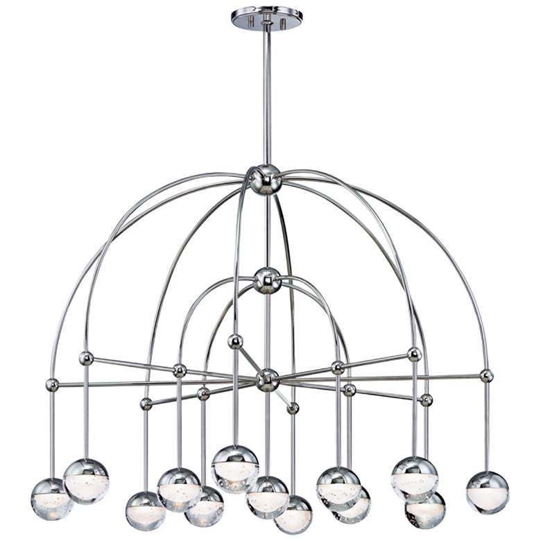 Image 1 Hudson Valley Boca 39 inchW Polished Nickel 13-LED Chandelier