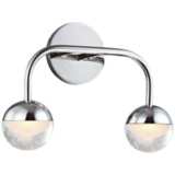 Hudson Valley Boca 9 1/2&quot;H Polished Chrome 2-LED Wall Sconce