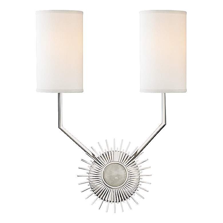 Image 1 Hudson Valley Borland 18" High Polished Nickel Wall Sconce