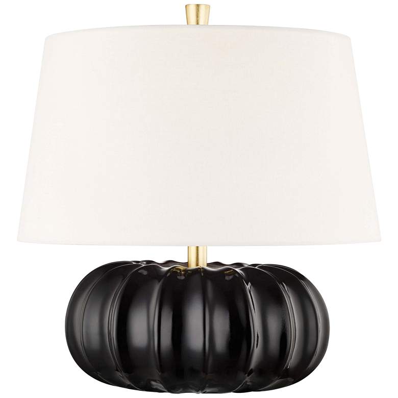 Image 1 Hudson Valley Bowdoin 14 3/4" High Ebony Accent Table Lamp