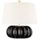 Hudson Valley Bowdoin 14 3/4" High Ebony Accent Table Lamp