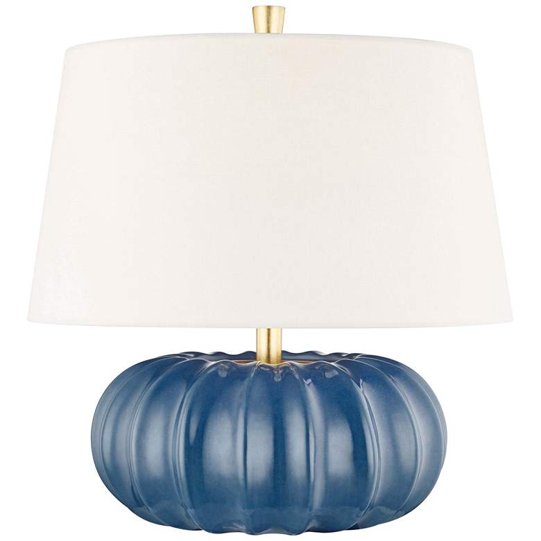 Image 1 Hudson Valley Bowdoin 14 3/4 inchH Slate Blue Accent Table Lamp
