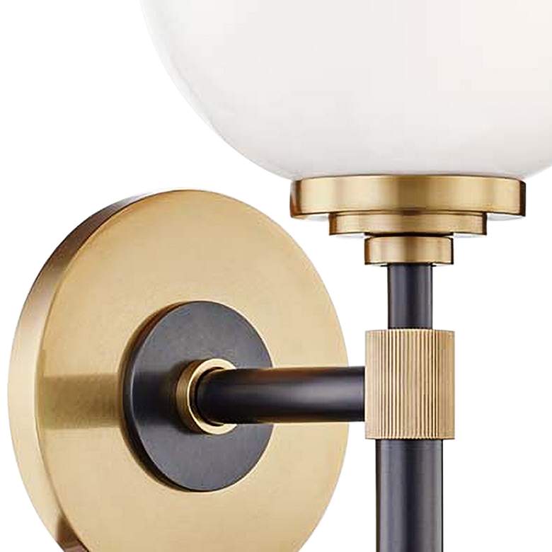Image 2 Hudson Valley Bowery 12 3/4"H Aged Old Bronze Wall Sconce more views