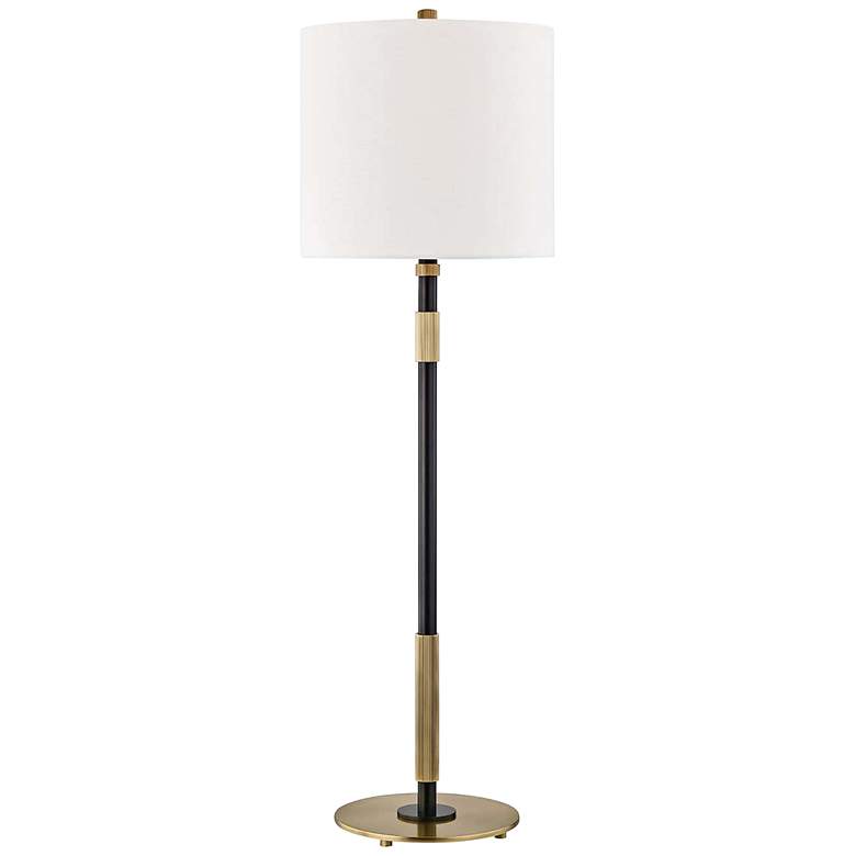Image 1 Hudson Valley Bowery 32" High Aged Old Bronze Metal Table Lamp