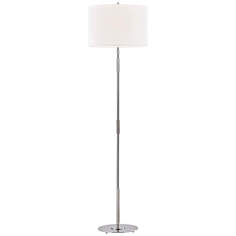 Image 1 Hudson Valley Bowery Polished Nickel Floor Lamp
