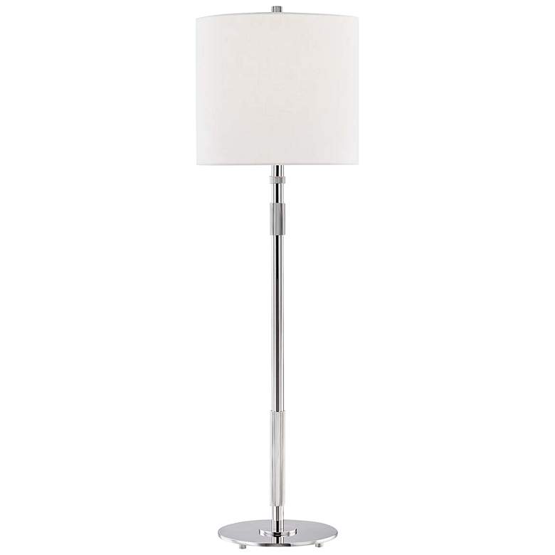 Image 1 Hudson Valley Bowery Polished Nickel Metal Table Lamp