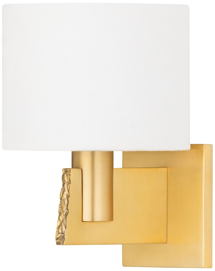 Image 2 Hudson Valley Brampton Wall Sconce 7.5 Inch In Aged Brass