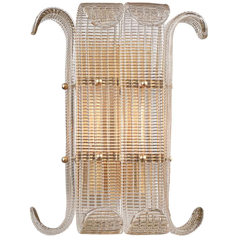 Image 1 Hudson Valley Brasher 15 3/4" High Aged Brass Wall Sconce