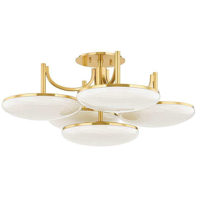 Image 1 Hudson Valley Bregman 30 3/4" Wide 5-Light Orb Ceiling Fixture