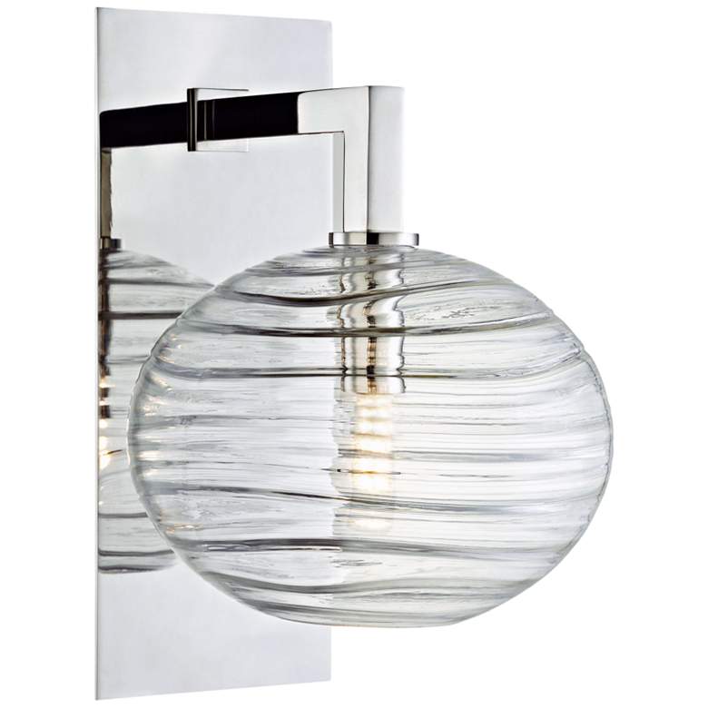 Image 1 Hudson Valley Breton 12 3/4" High Nickel LED Wall Sconce