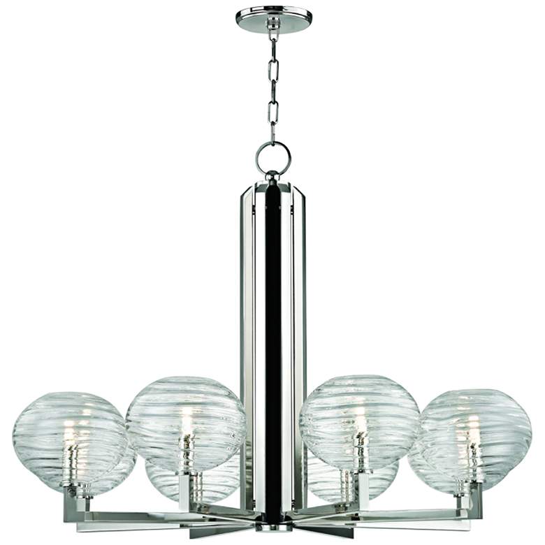Image 1 Hudson Valley Breton 40"W Polished Nickel 8-LED Chandelier
