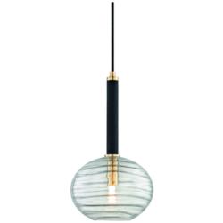 Hudson Valley Breton 8 1/2" Wide Aged Brass Mini Pendant