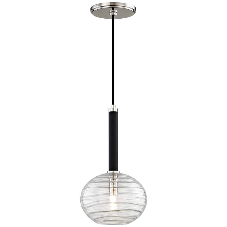 Image 1 Hudson Valley Breton 8 1/2"W Polished Nickel Mini Pendant