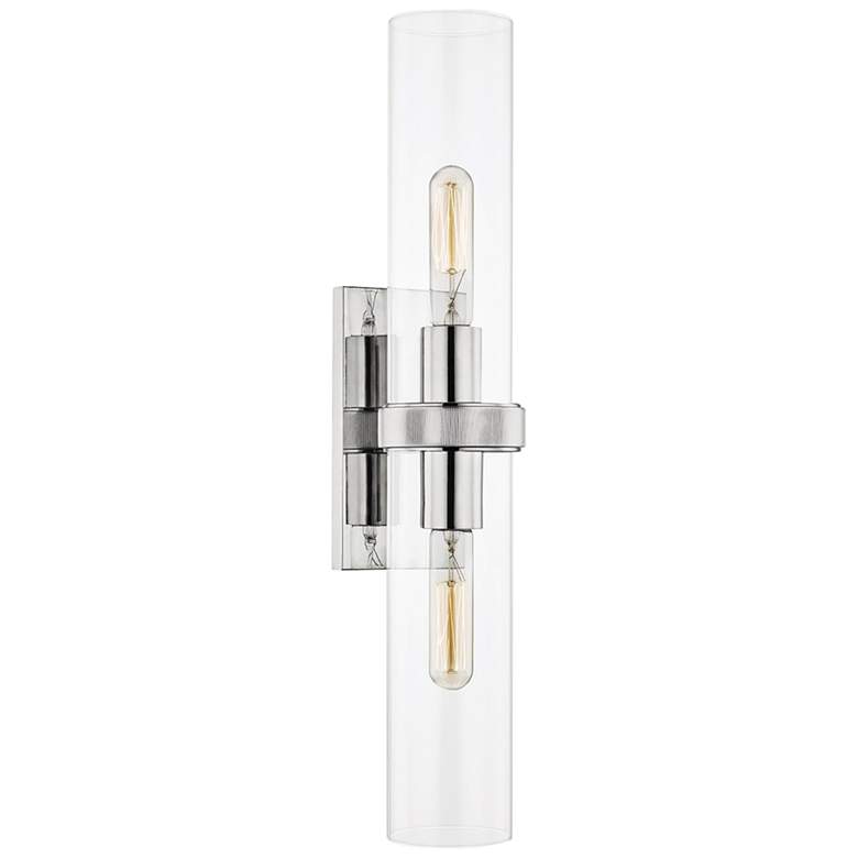 Image 1 Hudson Valley Briggs 23" High Nickel 2-Light Wall Sconce