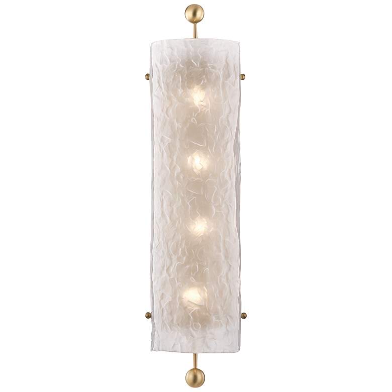 Image 1 Hudson Valley Broome 6.25" Wide Aged Brass 4 Light Wall Sconce
