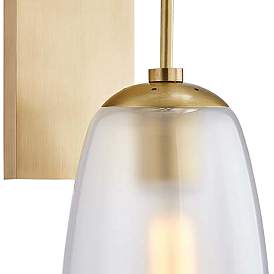 Image2 of Hudson Valley Bruckner 19 1/4" High Aged Brass Wall Sconce more views