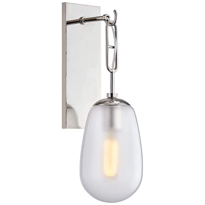 Image 1 Hudson Valley Bruckner 19 1/4"H Polished Nickel Wall Sconce