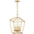 Hudson Valley Bryant 12" Wide 4-Light Open Frame Gold Leaf Pendant