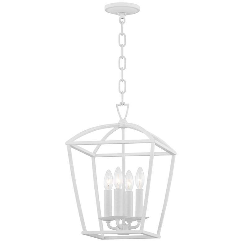 Image 1 Hudson Valley Bryant 12" Wide White Plaster 4-Light Pendant