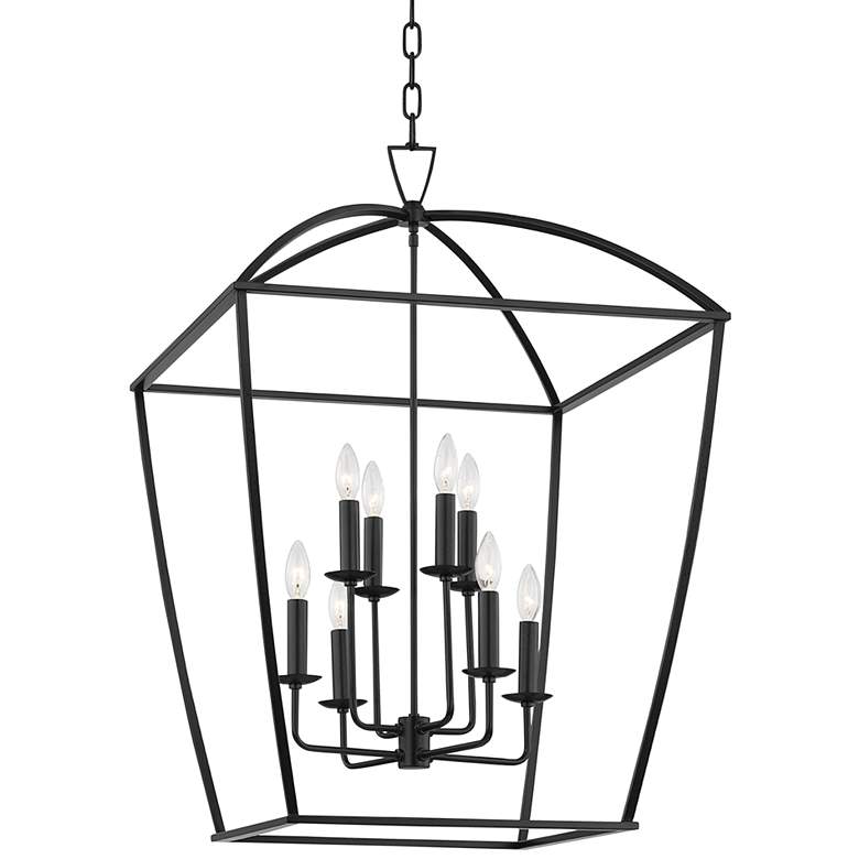 Image 2 Hudson Valley Bryant 24 inch Wide Aged Iron 8-Light Pendant