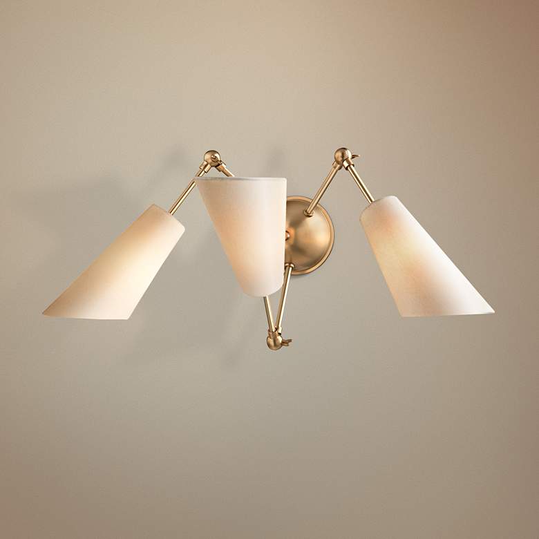 Image 1 Hudson Valley Buckingham 11 1/2"H Aged Brass Wall Sconce